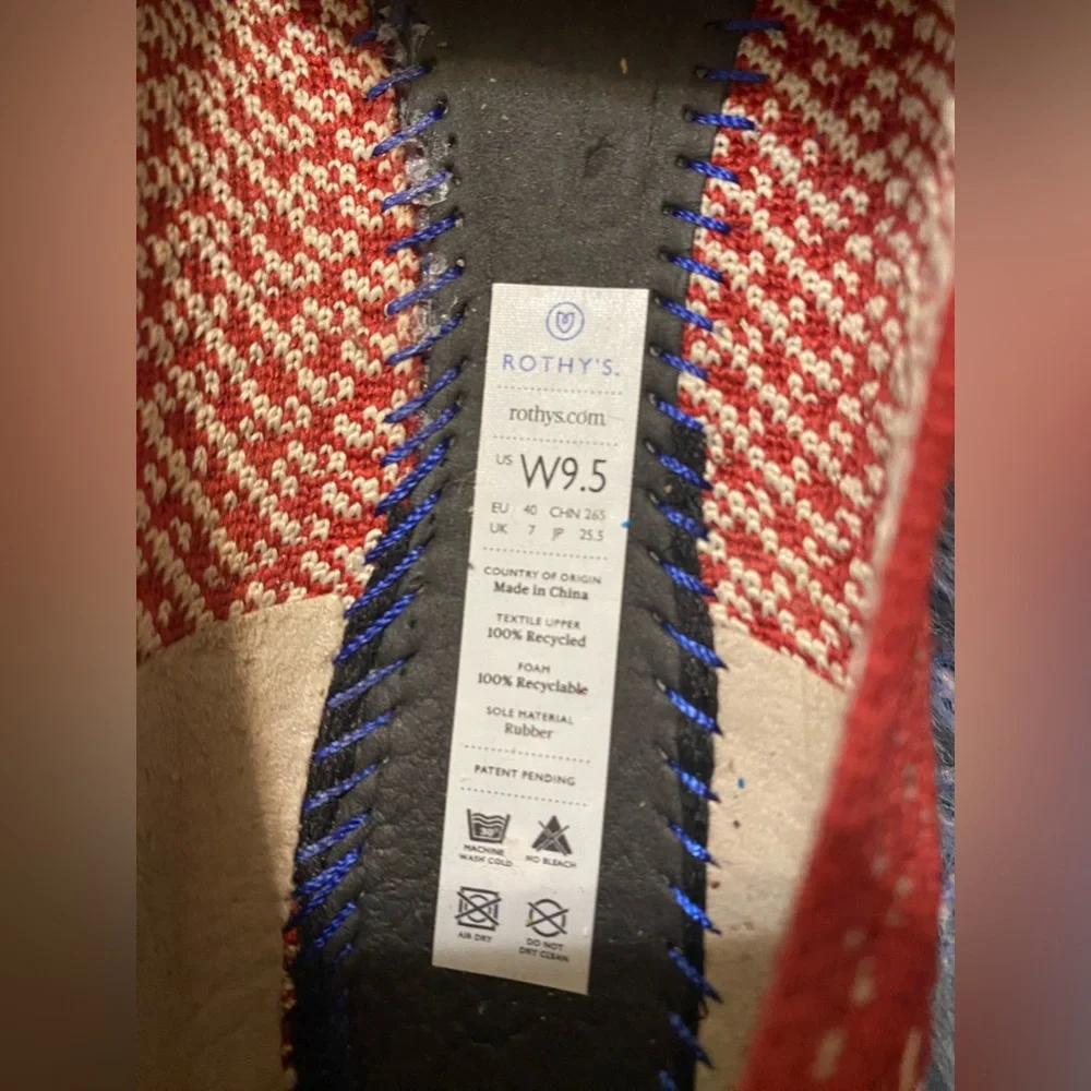 Rothy's 9.5 red check EUC - Picture 5 of 5